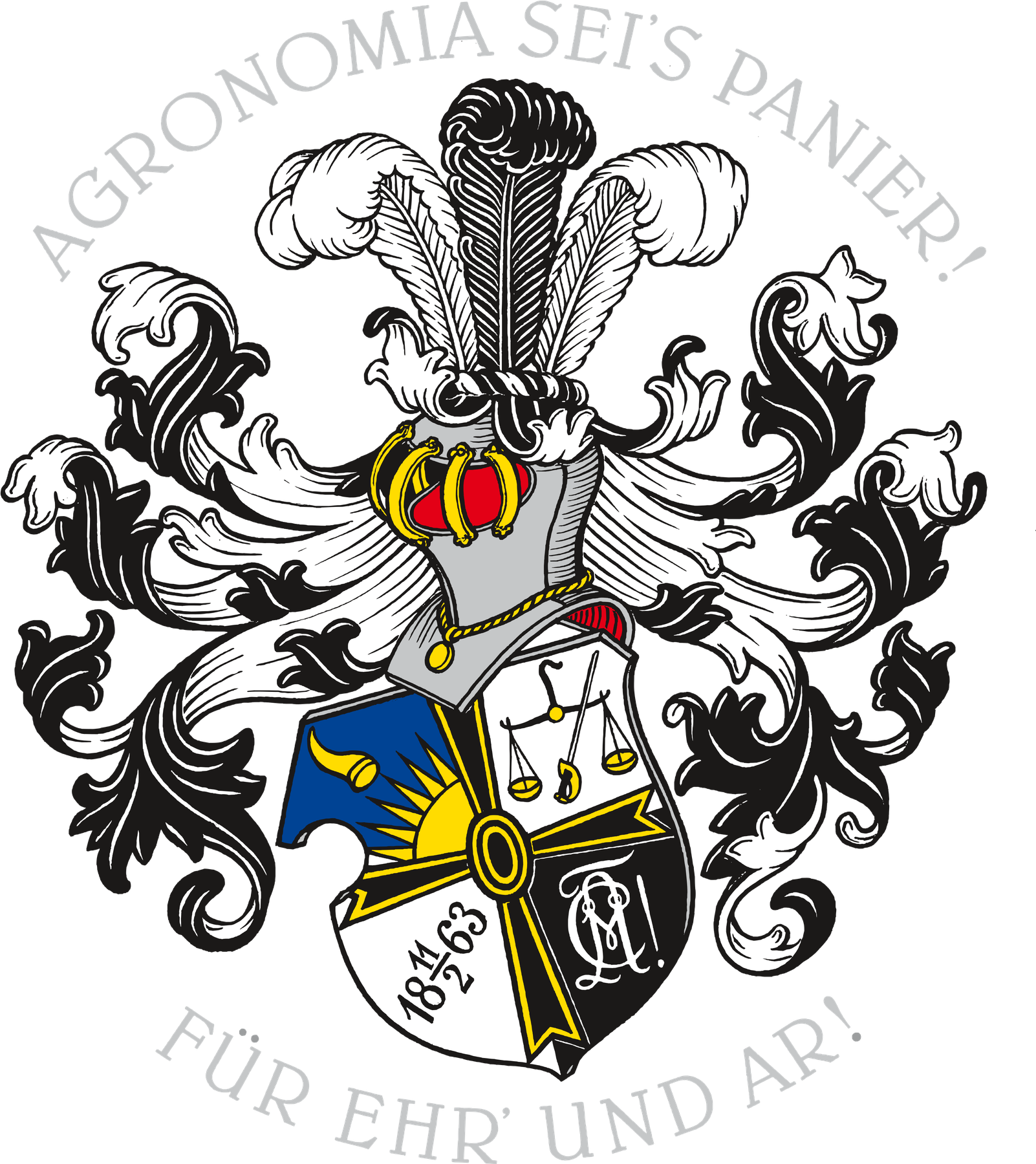 Wappen des Corps Agronomia Hallensis zu Göttingen